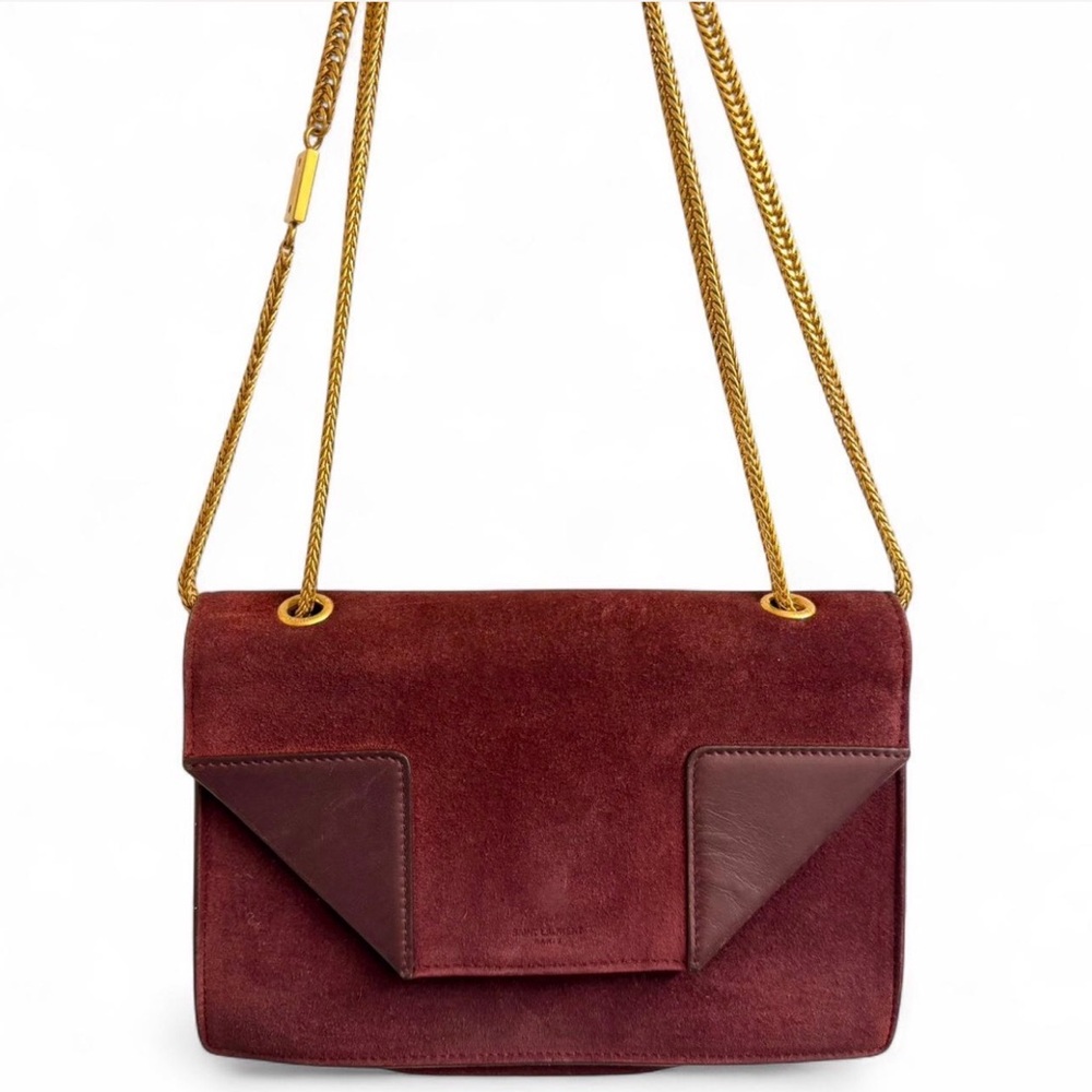 Elegant Saint Laurent Suede Shoulder Bag